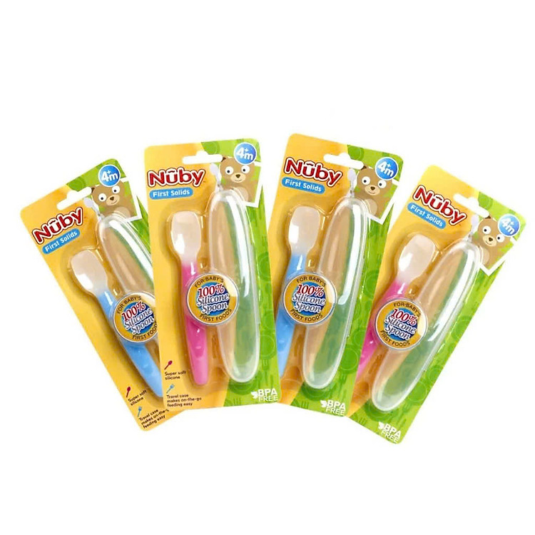 Tìm mua tại Avakids:Thìa ăn dặm silicone cao cấp Nuby, tràn ngập Khuyến mãi, Ưu đãi