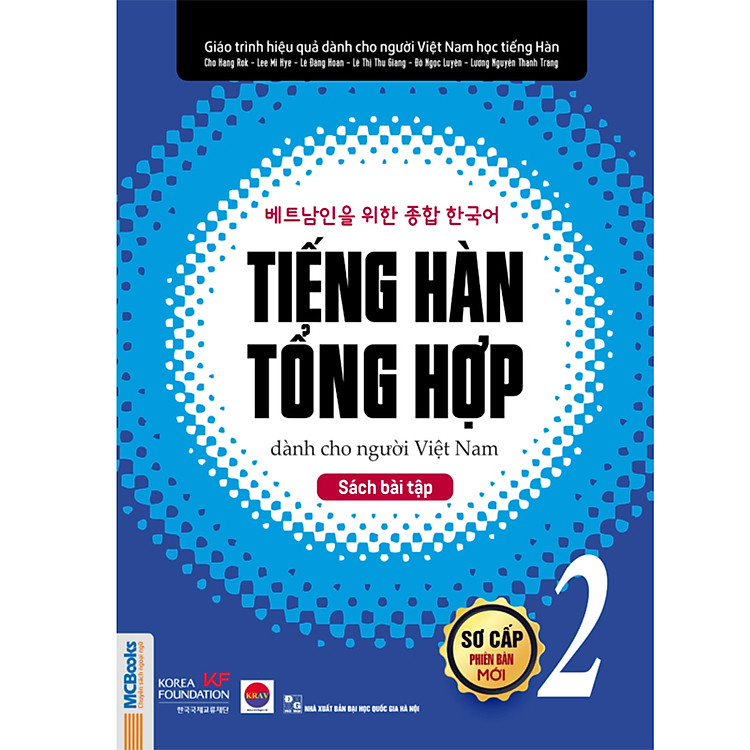 Sách Giáo Trình Tiếng Hàn tổng hợp dành cho người Việt Nam - sách bài tập sơ cấp 2