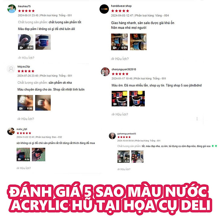 Màu Nước Acrylic 300ml Deli - 703 Earthy Red - Ảnh 2