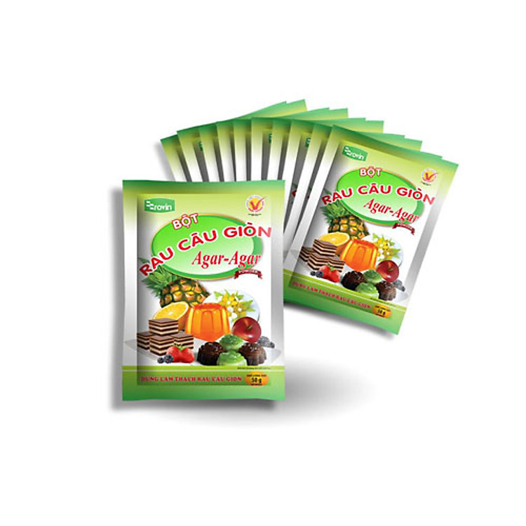 Bột Rau Câu Giòn Agar Rovin (Gói 50g)
