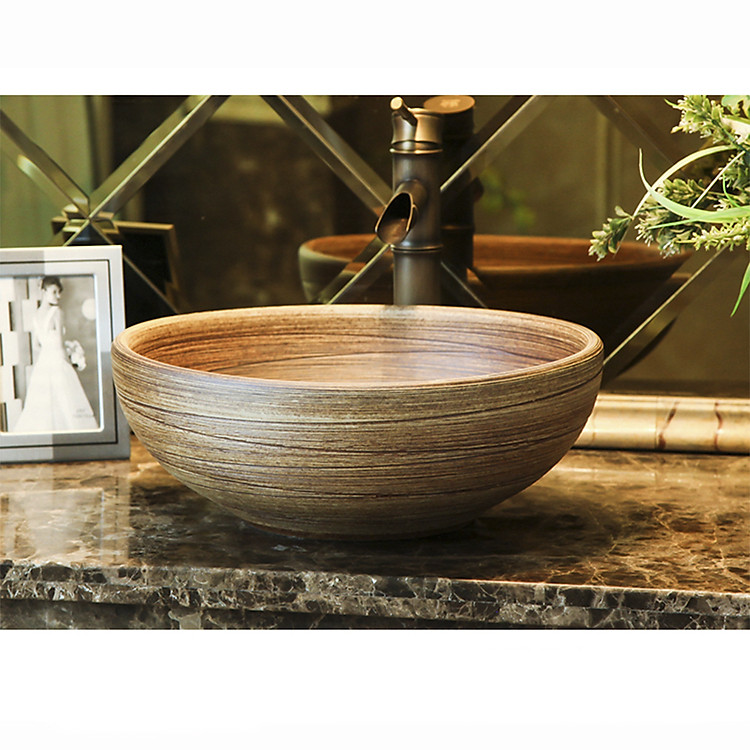Chậu rửa lavabo gốm sứ nghệ thuật LAV0018 – Thiết kế vân độc đáo