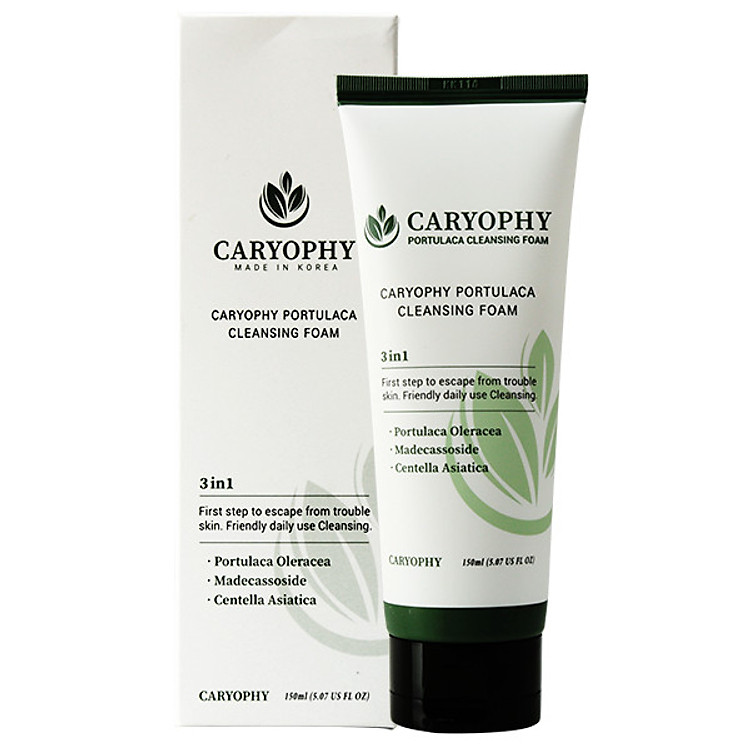Sữa rửa mặt Caryophy Portulaca Cleansing Foam 3 In 1