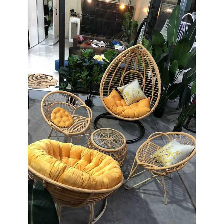 Combo bộ xích đu Juno Sofa gồm ghế thư giãn PAPASAN