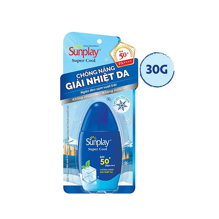 Kem chống nắng Sunplay mát lạnh giải nhiệt dạng sữa Sunplay Super Cool SPF 50, PA++++ 30g