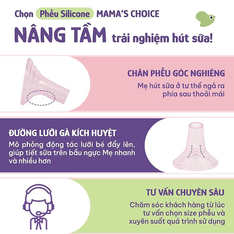 Phễu Hút Sữa Silicone Mama's Choice 27mm Chính hãng Giá tốt - Hình ảnh 4