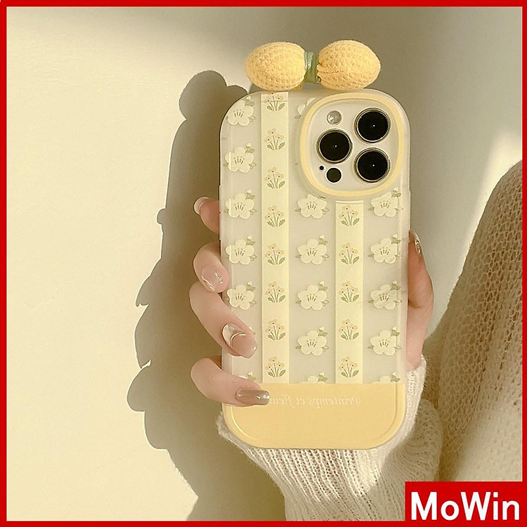 iPhone Case Silicone Soft Case Clear Case TPU Airbag Shockproof Full Coverage Protection Camera Yellow Lace Flower For iPhone 13 Pro Max iPhone 12 Pro Max iPhone 11 iPhone 7 Plus