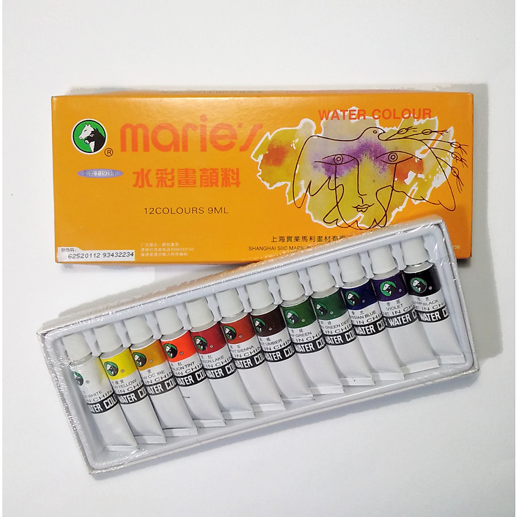 Màu Nước Marie'S Bộ 12 Màu (Dạng Tuýp)