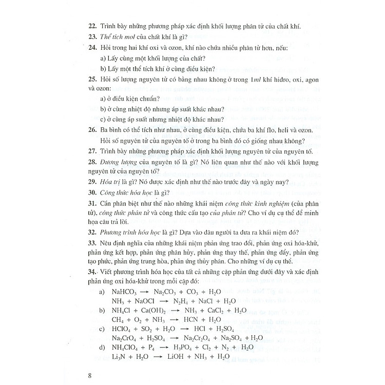 Bài Tập Hóa Học Vô Cơ - Quyển I - Lý Thuyết Đại Cương Về Hóa Học (Tái bản năm 2020) - Ảnh 7
