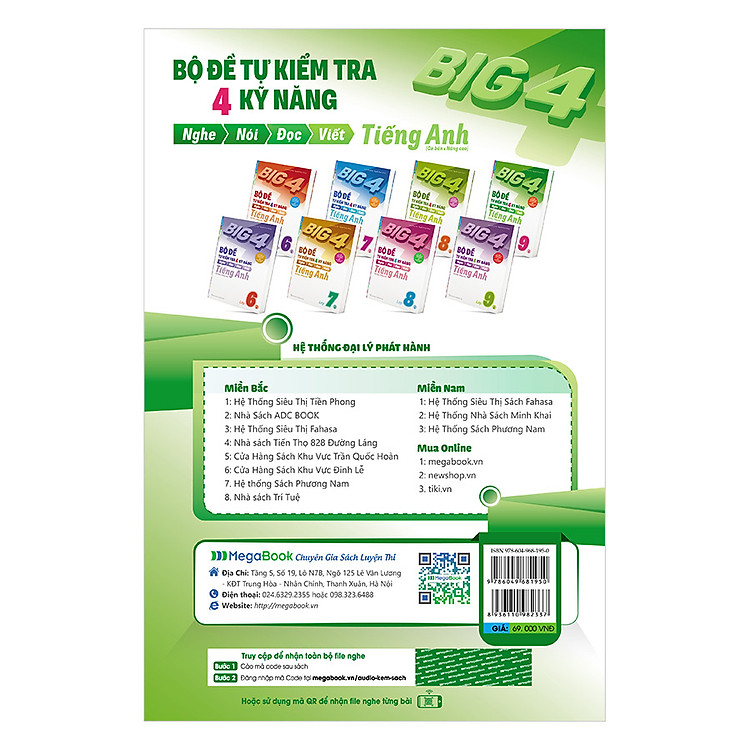 Big 4 Bộ Đề Tự Kiểm Tra 4 Kỹ Năng Nghe - Nói - Đọc - Viết (Cơ Bản Và Nâng Cao) Tiếng Anh Lớp 9 (2 Tập) - Ảnh 3