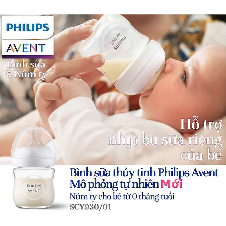 Bình sữa thủy tinh Philips Avent 120ml Giá rẻ - Hình ảnh 4