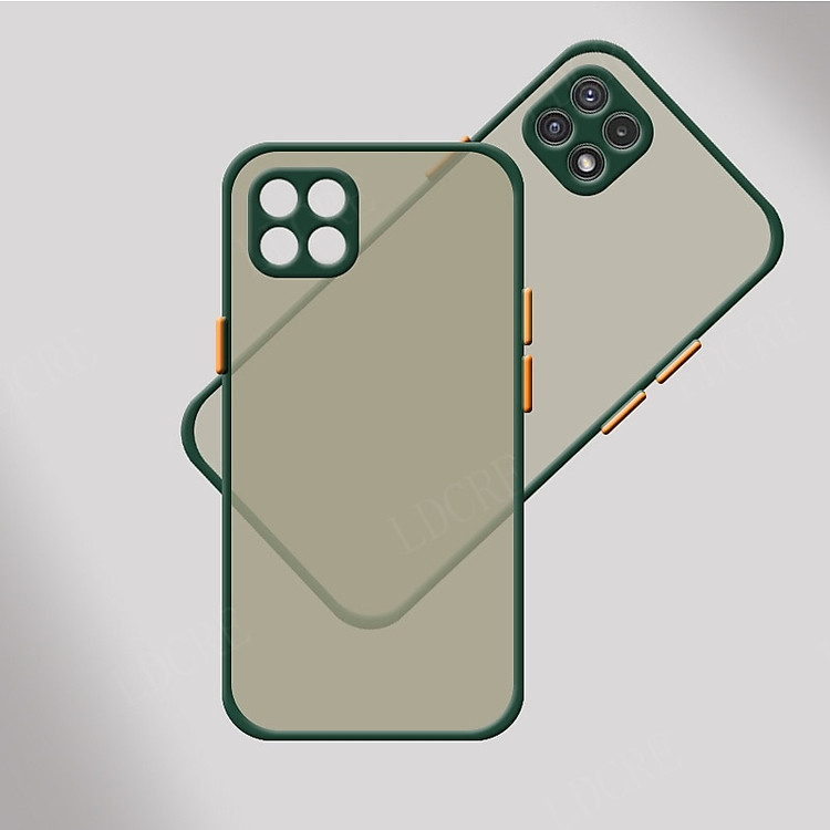 Ốp lưng nhám viền Shield Matte Color bảo vệ camera cho Samsung Galaxy A22 5G - Hàng Nhập Khẩu