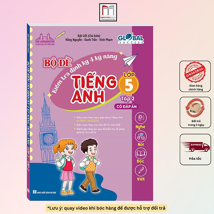 Global Success - Bộ Đề Kiểm Tra Định Kỳ 4 Kỹ Năng Lớp 5 - Tập 1 + 2 - Có Đáp Án - Ảnh 3