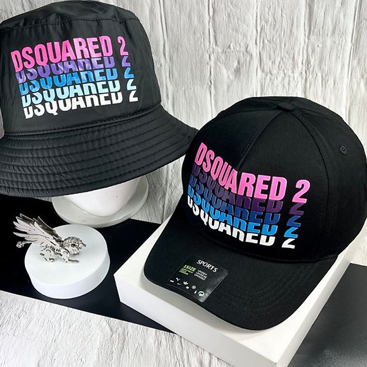 Combo nón cặp nam nữ logo DS2 phối vải dù form chuẩn thời trang đường phố cao cấp