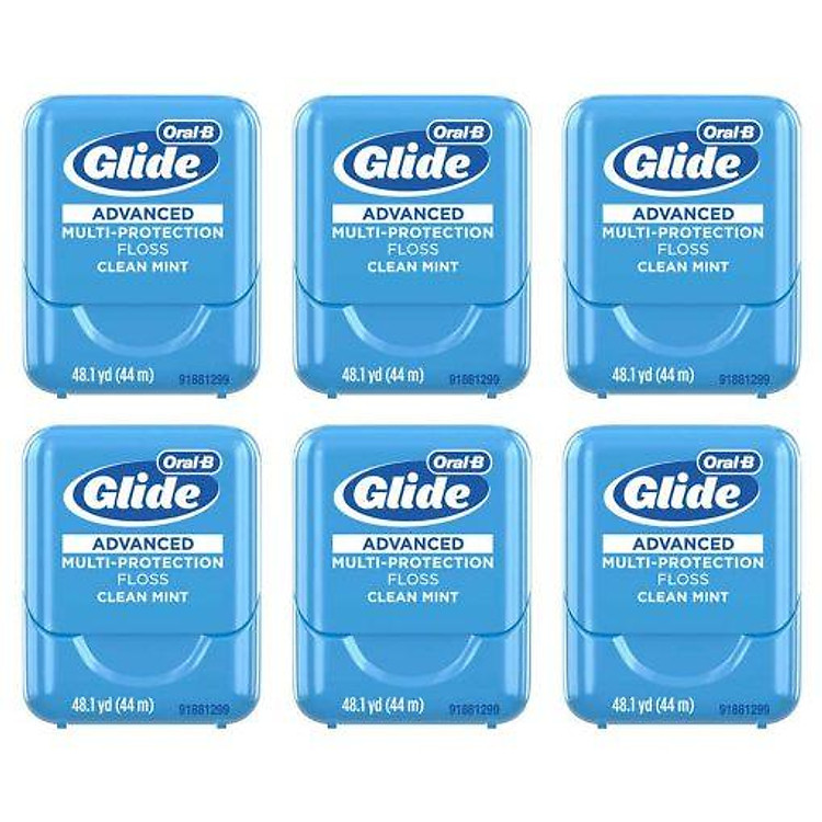 Vỉ 6 Hộp Chỉ Nha Khoa Oral-B Glide Advanced Multi-Protection Floss Mỹ 44m(hộp)