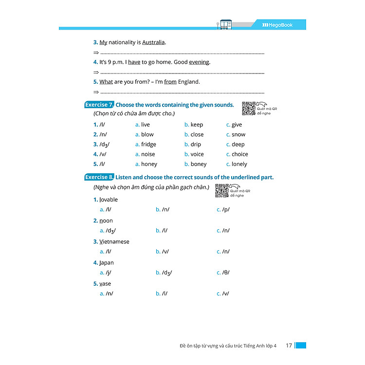 Đề Ôn Tập Từ Vựng Và Cấu Trúc Tiếng Anh Lớp 4 (Theo Chương Trình GDPT Mới) - Ảnh 9