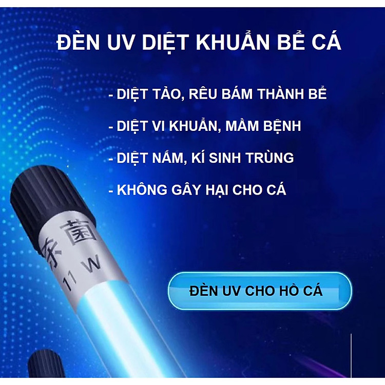 Đèn UV Hồ Cá Diệt Tảo / Đèn UV Chống Rêu, Vi Khuẩn Có Hại Cho Bể Cá Lớn/Mini