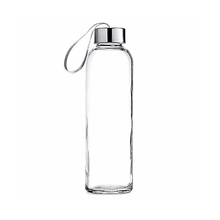 Bình Thủy Tinh Đựng Nước Dây Xách Nắp Nhôm - Màu Ngẫu Nhiên