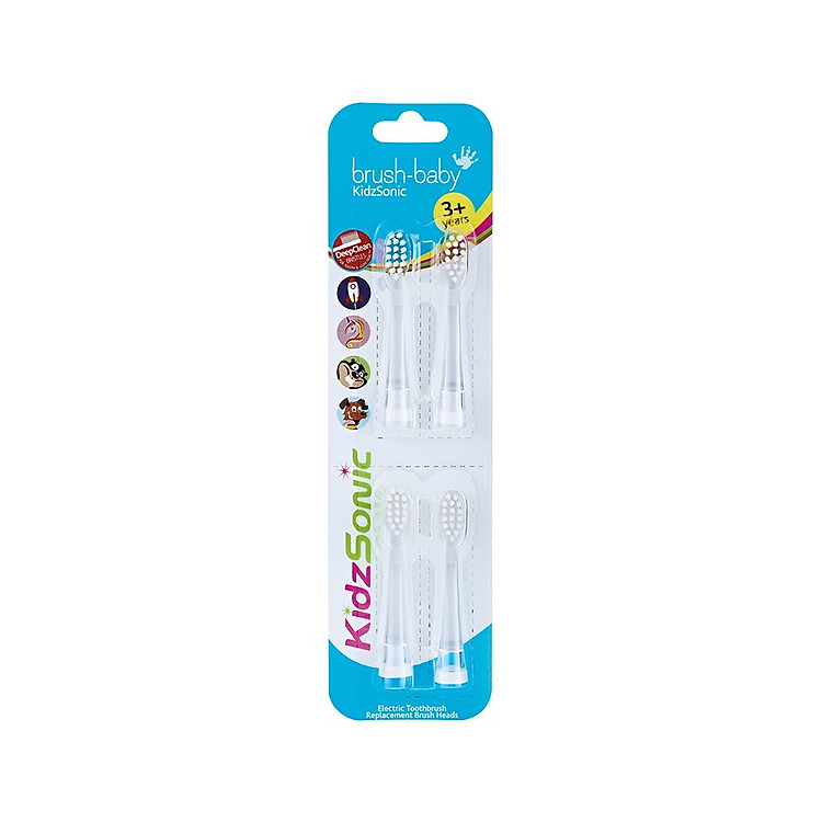 Bộ 4 đầu bàn chải Brush-Baby KidzSonic Chính hãng Tiết kiệm - Hình ảnh 2