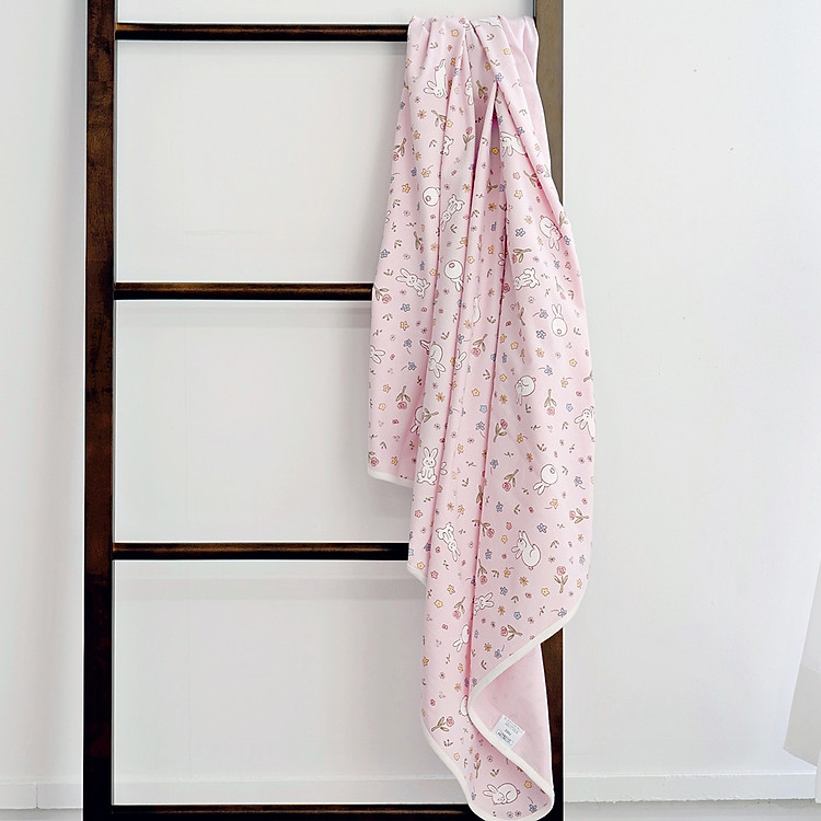 Chăn ấp Rototo Bebe Hoa Thỏ Hồng Chính hãng Tiết kiệm - Hình ảnh 5