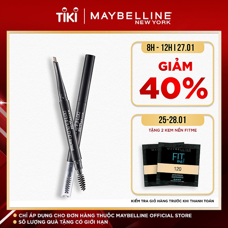 Chì Kẻ Mày 2 Đầu Sắc Nét Tự Nhiên Maybelline New York Define & Blend Brow Pencil 0.16g