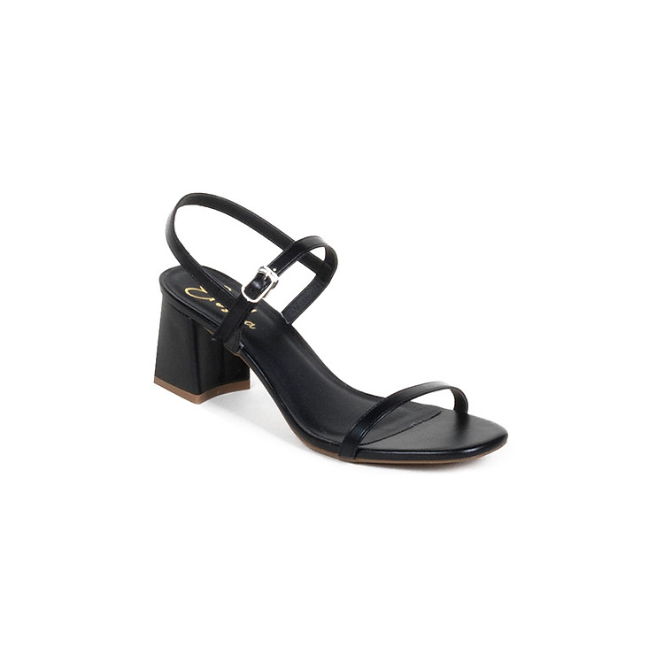 Giày Sandal Nữ Thời Trang Erosska 5cm Mũi Vuông EM019 - Màu Đen