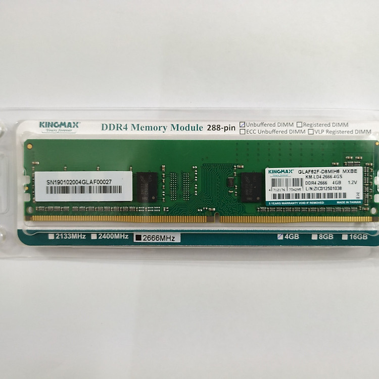 Ram PC Kingmax 4GB Bus 2666 DDR4 - Hàng Chính Hãng