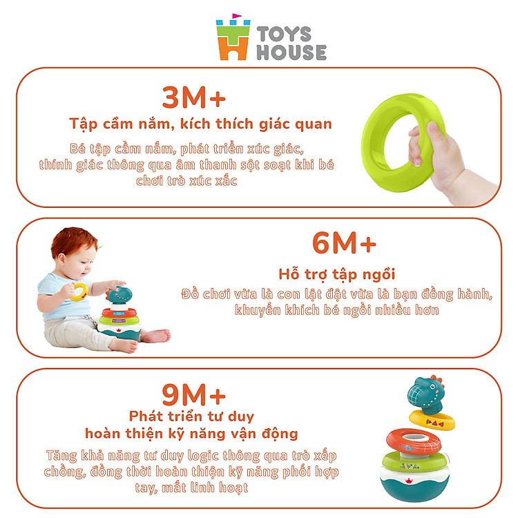 Mua Đồ chơi lật đật khủng long ToysHouse Chính hãng Giá tốt - Hình ảnh 2