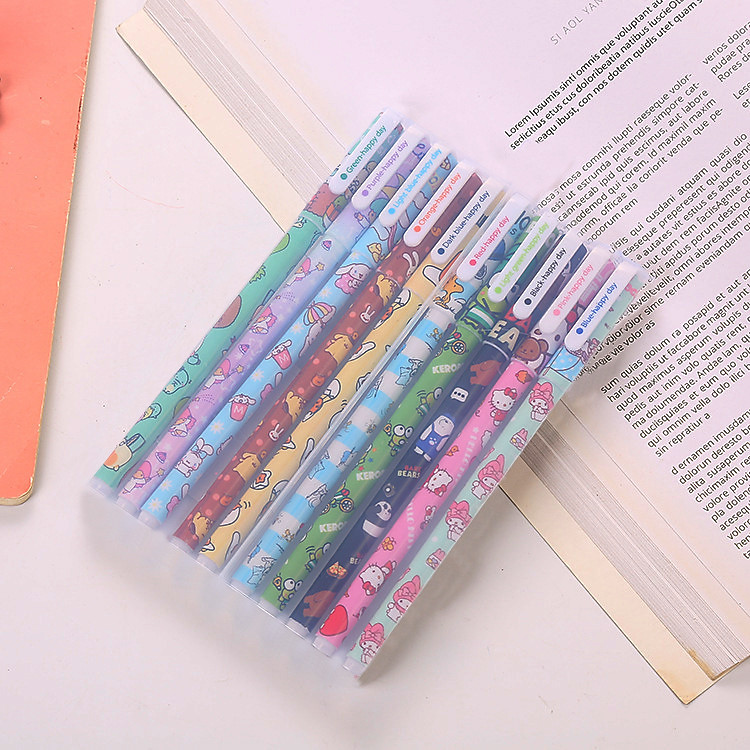 Bút Mực Nước Gel Hoạt Hình (10 chiếc) - Ảnh 2