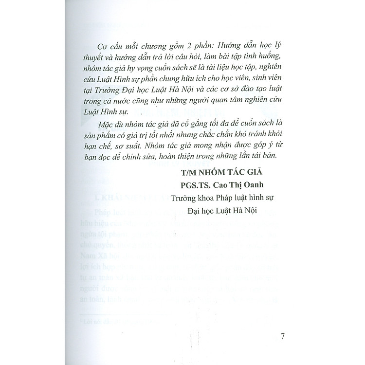 Hướng Dẫn Môn Học LUẬT HÌNH SỰ - Tập 1 - Ảnh 5