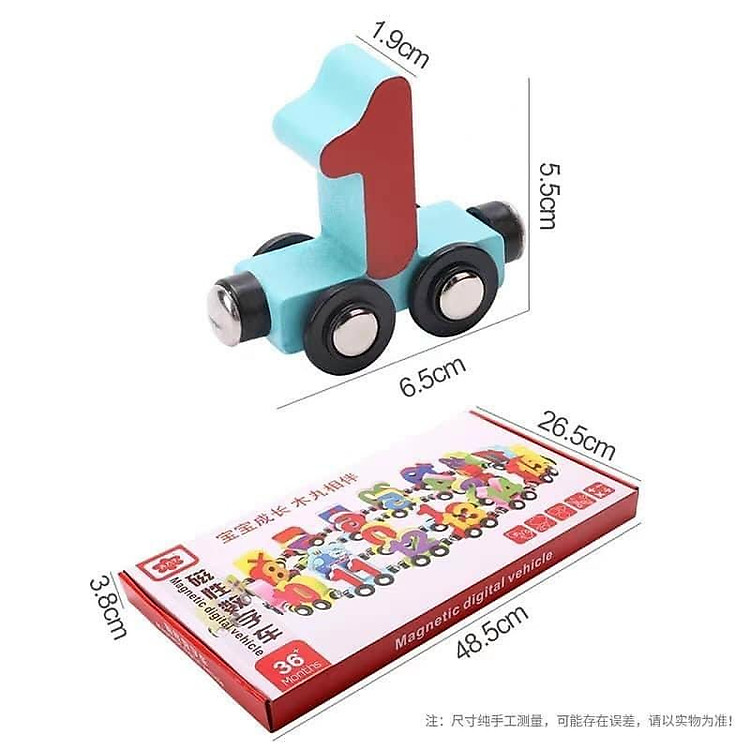 Đoàn Tàu Chữ Số Nam Châm HAPPY KIDS Chính hãng Giá tốt - Hình ảnh 3