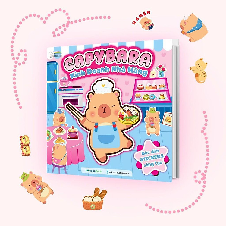 Tranh Đồ Chơi Bóc Dán Sticker Capybara Cho Bé - Ảnh 3