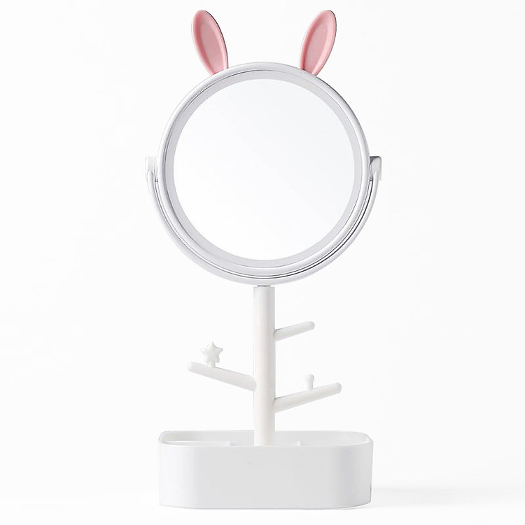 Gương trang điểm đèn LED cảm ứng chạm tích hợp khay đựng dụng cụ trang điểm MINIGOOD cao cấp - EM021