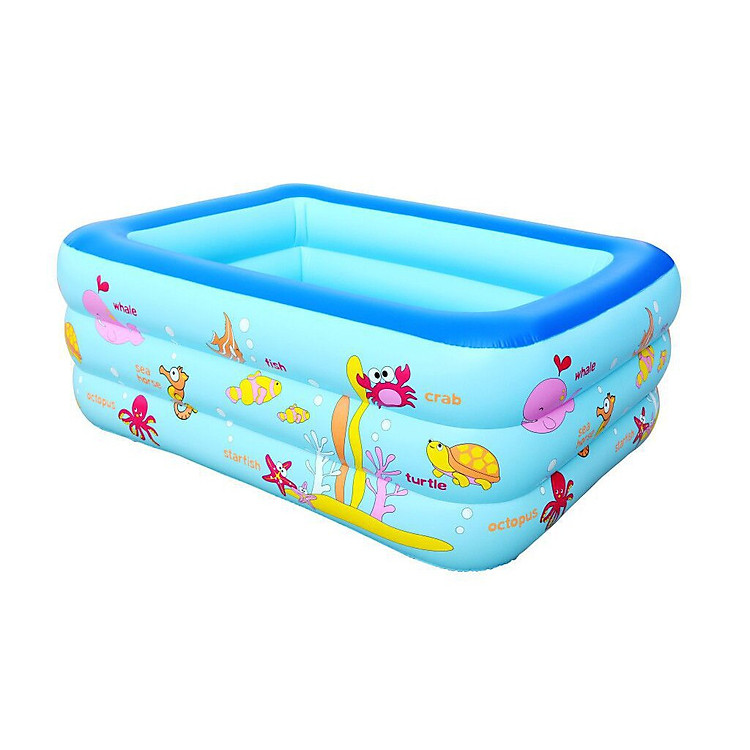 Bể Bơi 3 Tầng 130X100X55CM - Họa Tiết Ngẫu Nhiên
