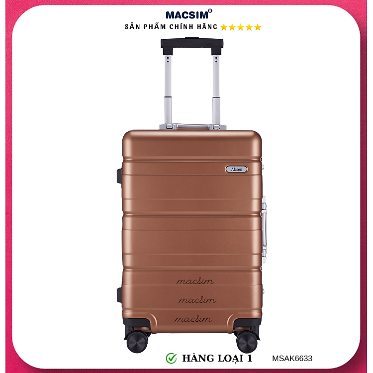 Vali cao cấp Macsim Aksen hàng loại 1 MSAK6633 cỡ 20inch màu đồng