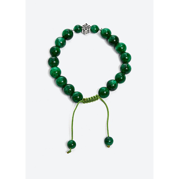 Vòng tay đá thiên nhiên mix charm đồng tâm bạc kết dây - Ngọc Quý Gemstones