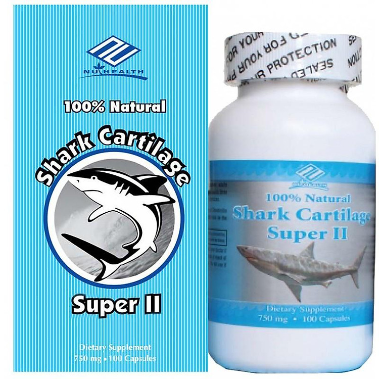 Sụn Vi Cá Mập SHARK CARTILAGE SUPER II NuHealth của Mỹ cải thiện Cơ, Khớp, Xương