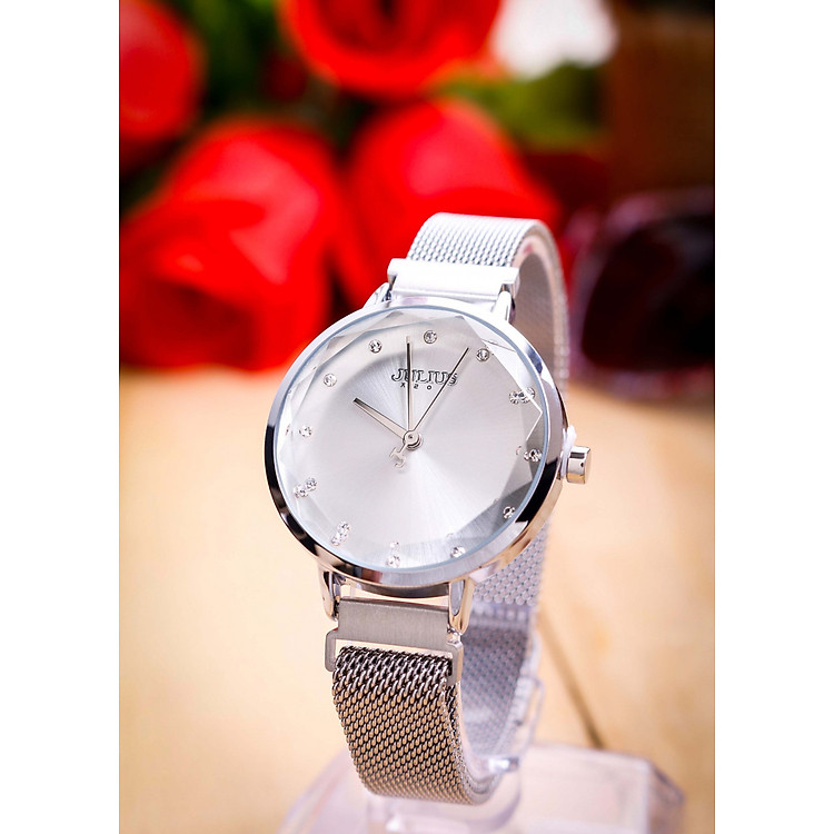 Đồng hồ nữ JA-1143 Julius Hàn Quốc dây thép nam châm thời thượng