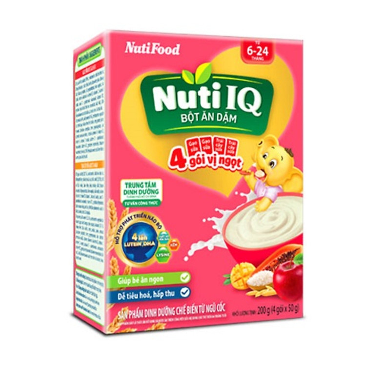 BỘT ĂN DẶM NUTI 4 GÓI VỊ NGỌT 200G