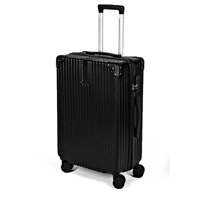 Vali du lịch tay kéo mẫu thời trang cao cấp chống va đập màu trơn