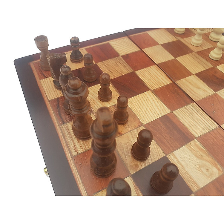 Bàn cờ vua gỗ tự nhiên 35x36cm Chính hãng Giá rẻ - Hình ảnh 5