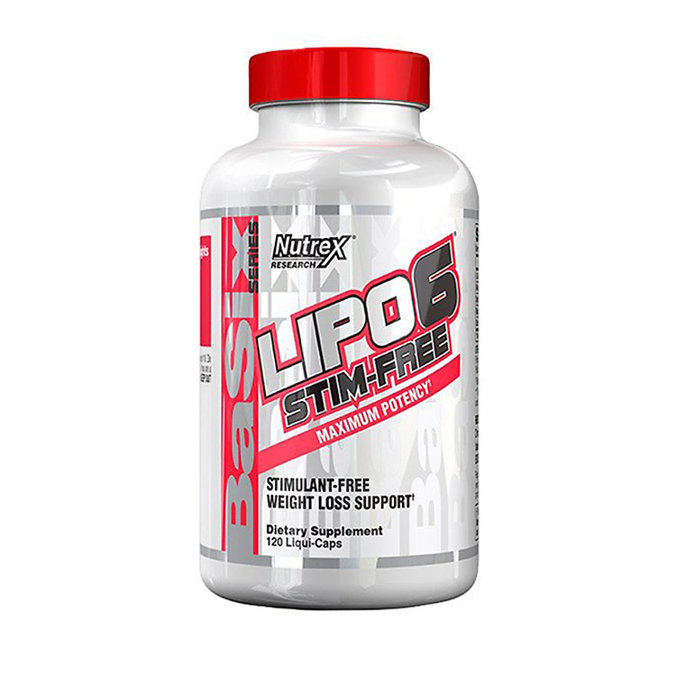 LIPO 6 Stim Free của Nutrex hỗ trợ giảm cân đốt mỡ suốt ngày hộp 120 viên
