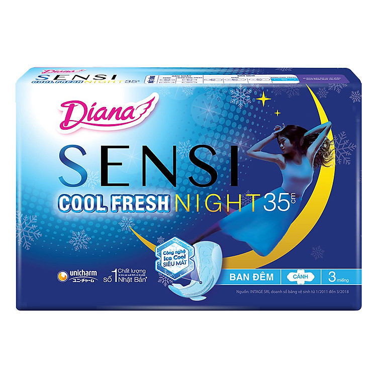 Băng Vệ Sinh Diana Sensi Cool Fresh Night 35(3)-1902