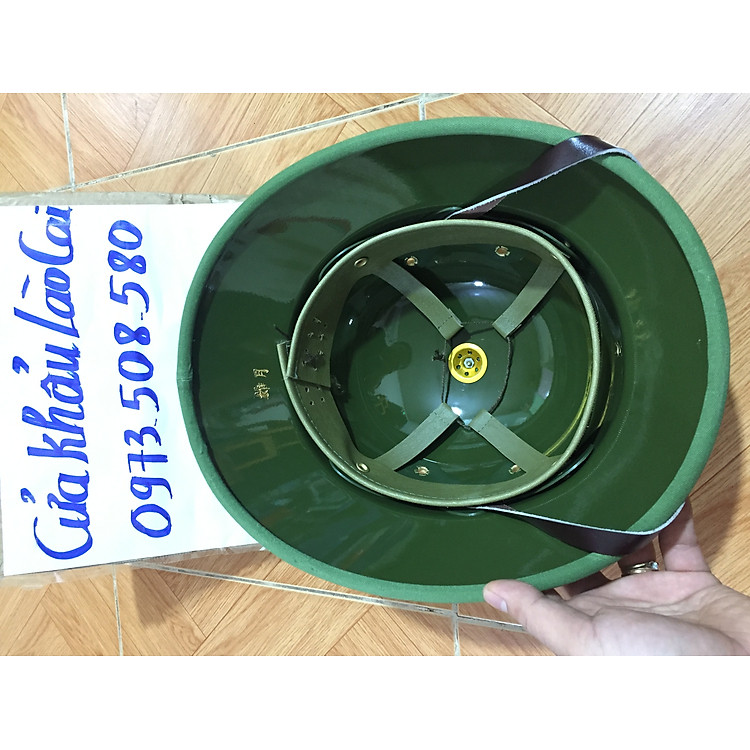 Mũ cối tàu lòng vàng cốt phíp không ngấm nước vải gabadin tô châu