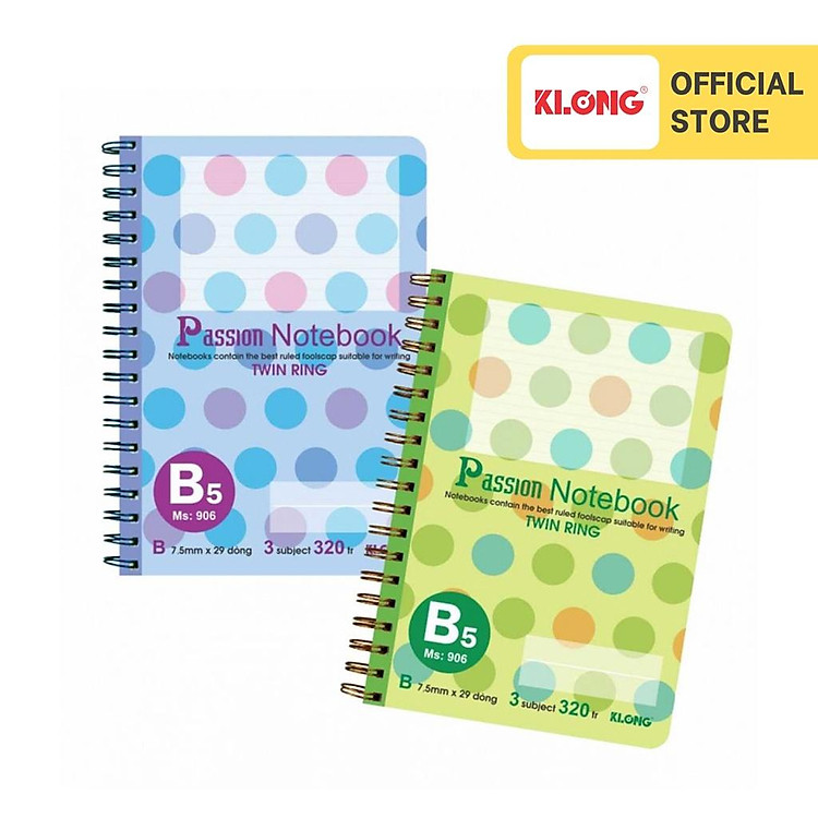 Sổ Kẻ Ngang Lò Xo Kép KLONG B5 (320 trang)