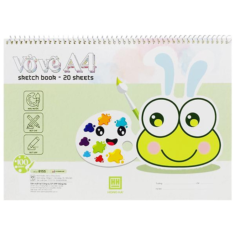 Vở Vẽ Lò Xo A4 (20 tờ 100gsm) - Ảnh 2