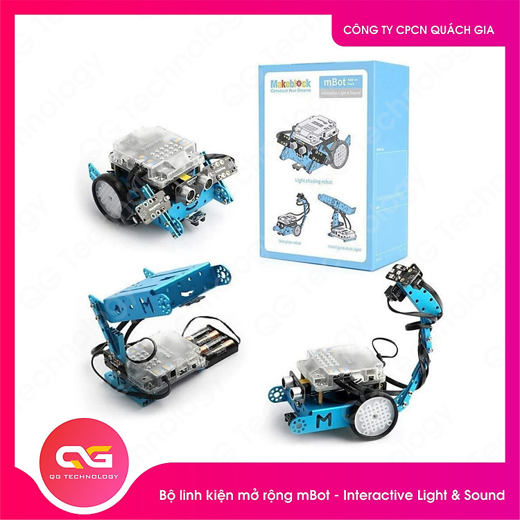mBot Add-On Pack-Interactive Light & Sound mã 98056- Bộ bổ trợ nhận biết âm thanh ánh sáng dùng trong robot Mbot hàng nhập khẩu chính hãng