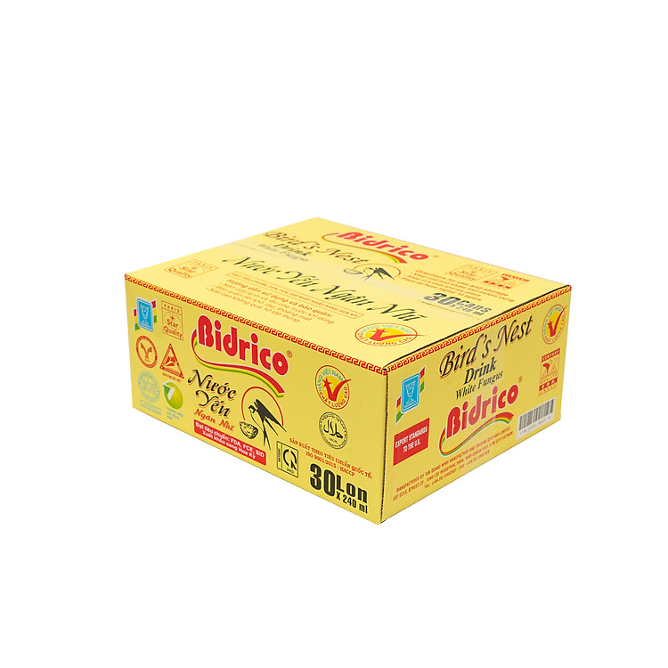 Nước Yến Ngân Nhĩ Bidrico ( Thùng 30 lon 240ml )