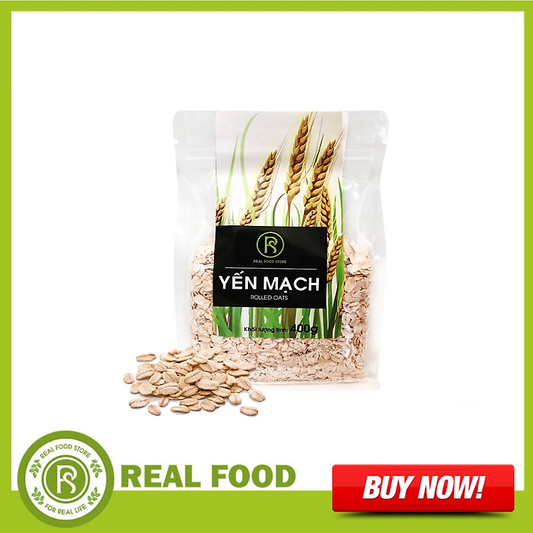 Yến Mạch Nguyên Hạt Ăn Dặm Cho Bé Từ 6 Tháng Tuổi Real Food (400g)