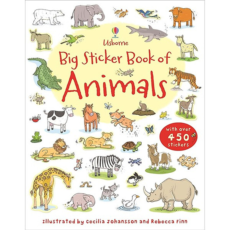 Sách Usborne Big Sticker Book of Animals (bind-up)
