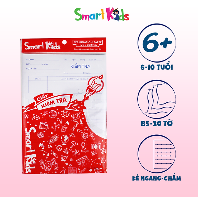 Giấy Kiểm Tra Khổ B5 Kẻ Ngang SK-Ep202 - Ảnh 4